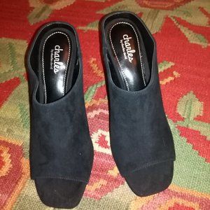 Black Suede Mule
